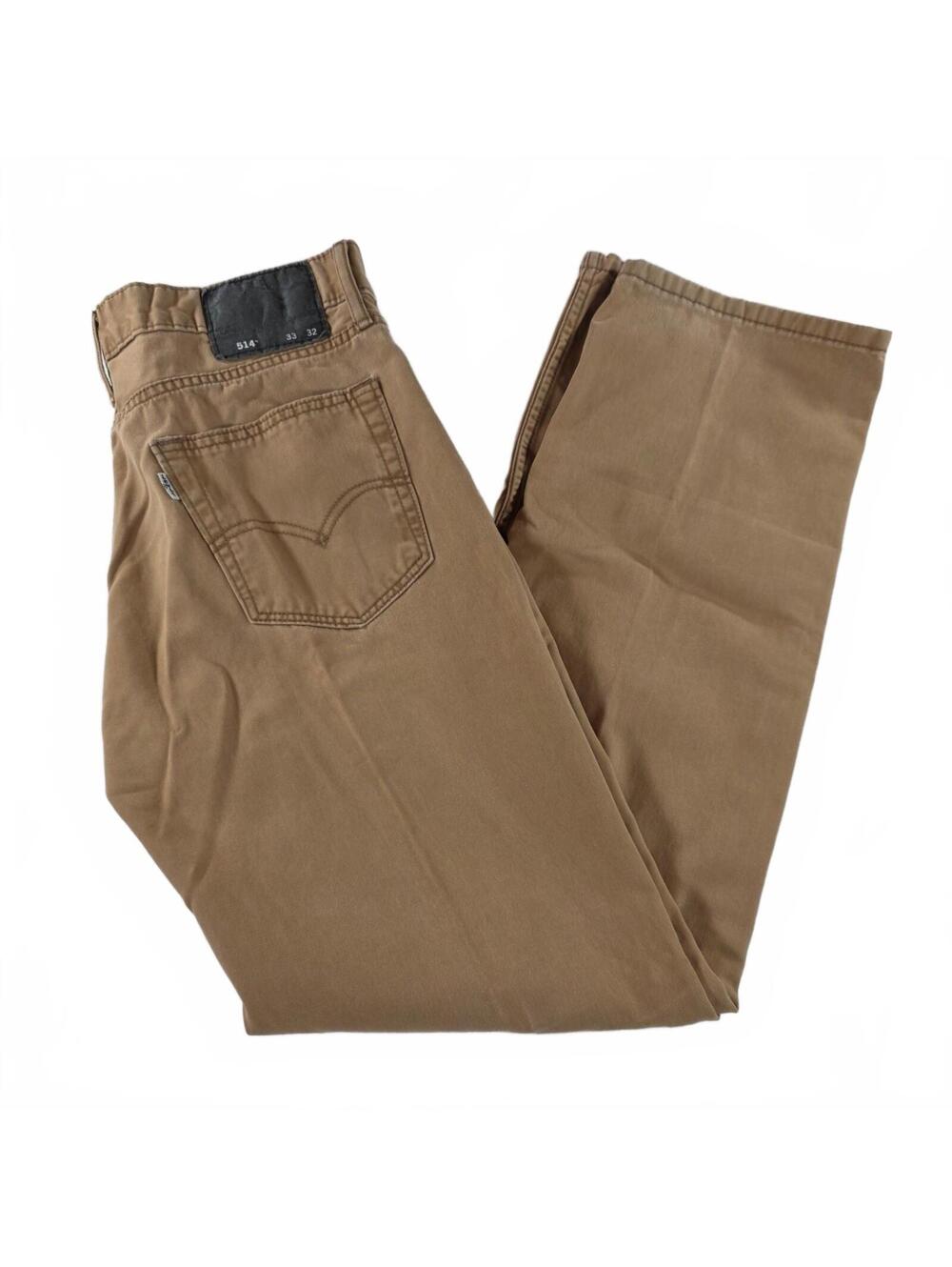 Levi's 514 Men's Tan Straight Fit Jeans Size 33x32 Casual Durable